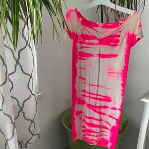 Poof seamless tie dye bodycon midi dress